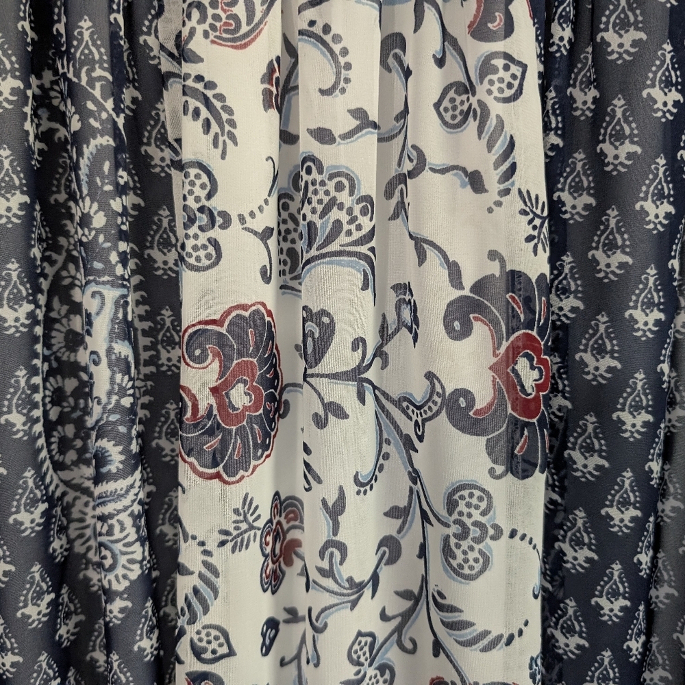 CATO Blue and White Maxi Dress Size L - Picture 5 of 7